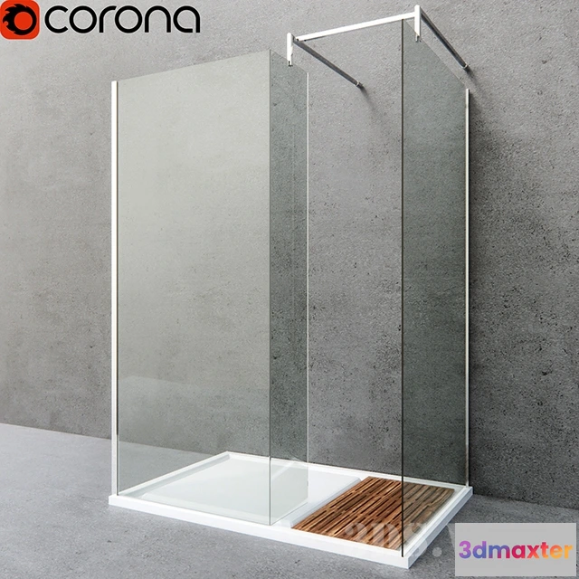 1588912 - bathroom - Shower screen and shower tray BETTEENTRY 3D Max