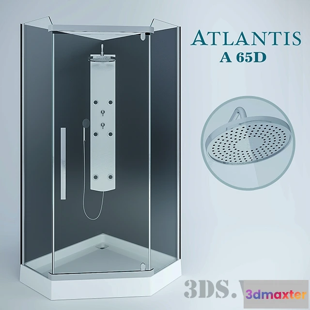 1588914 - bathroom - Shower cabin Atlantis A-65D 3D Max