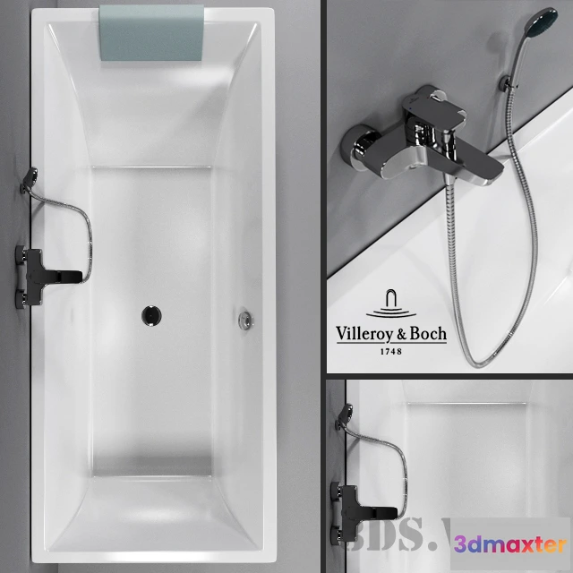 1588924 - bathroom - Shower cabin Squaro Villeroy & Boch 3D Max