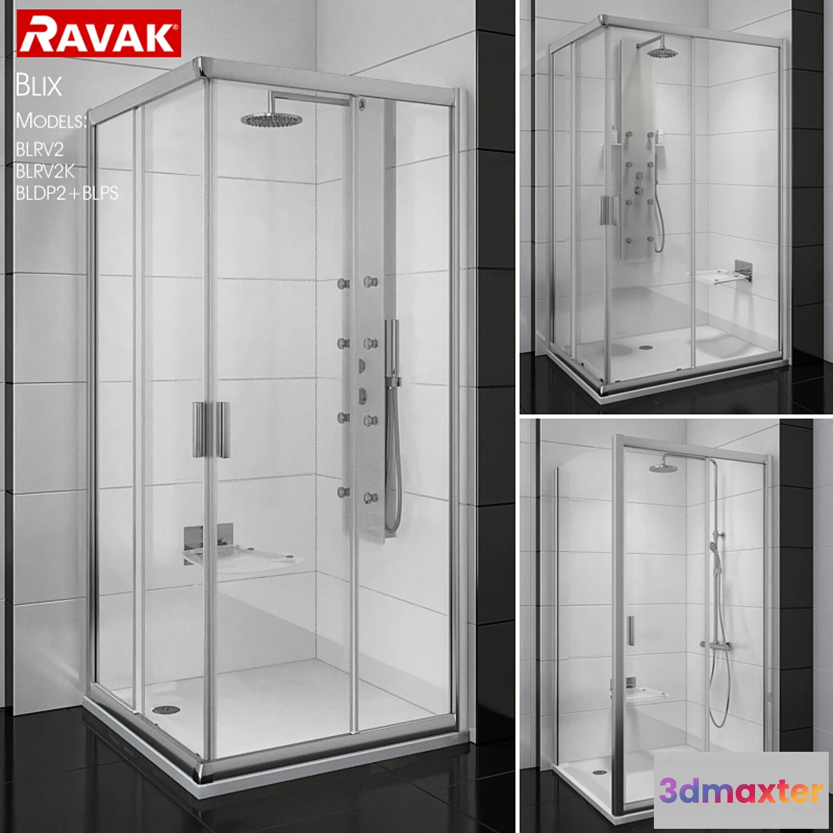 577230 - Ravak BLIX Corner Shower Enclosures