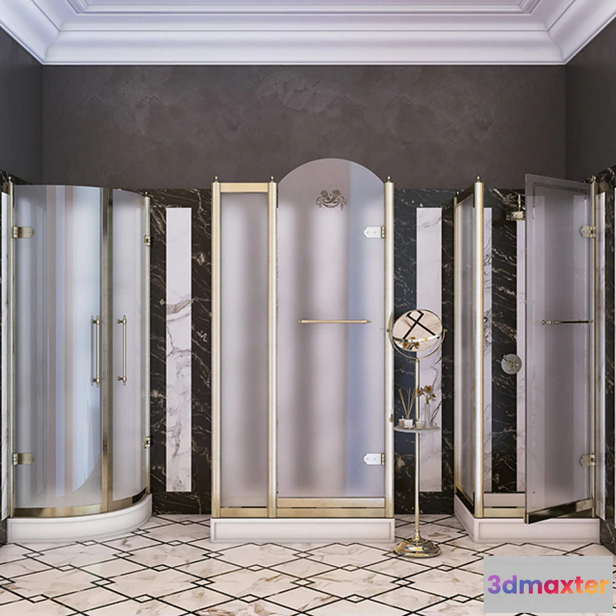 577232 - Devon & Devon Arabesque Shower Trays with Stalls