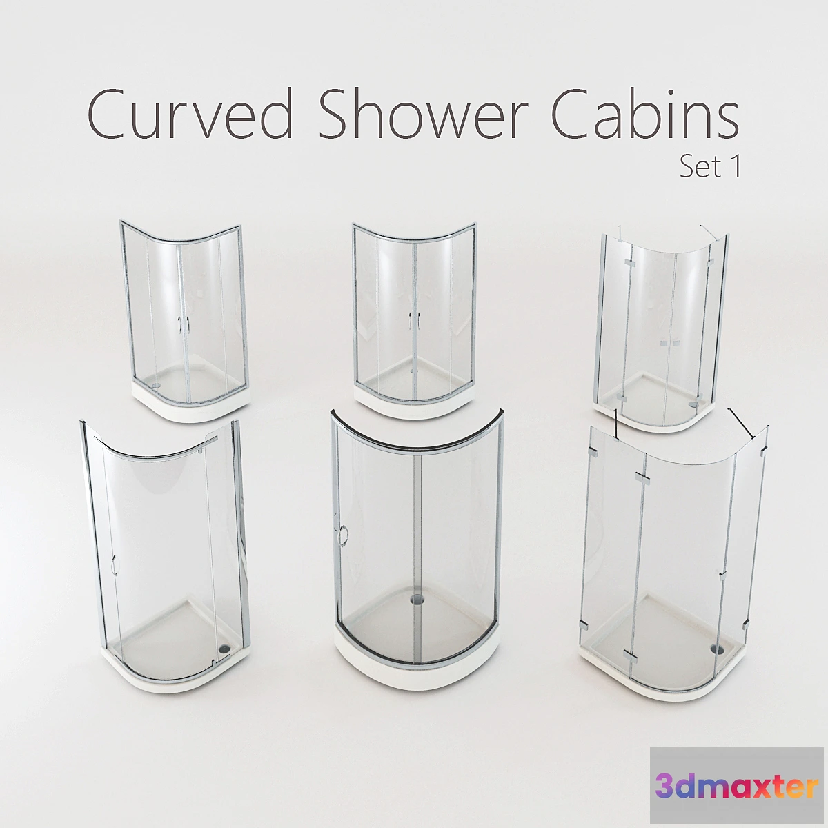644471 - Curved Shower Cabins Set 1