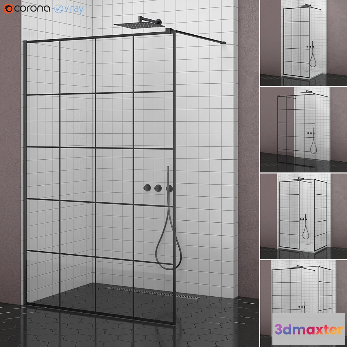 659125 - Radaway Showers  Modo New Black Factory