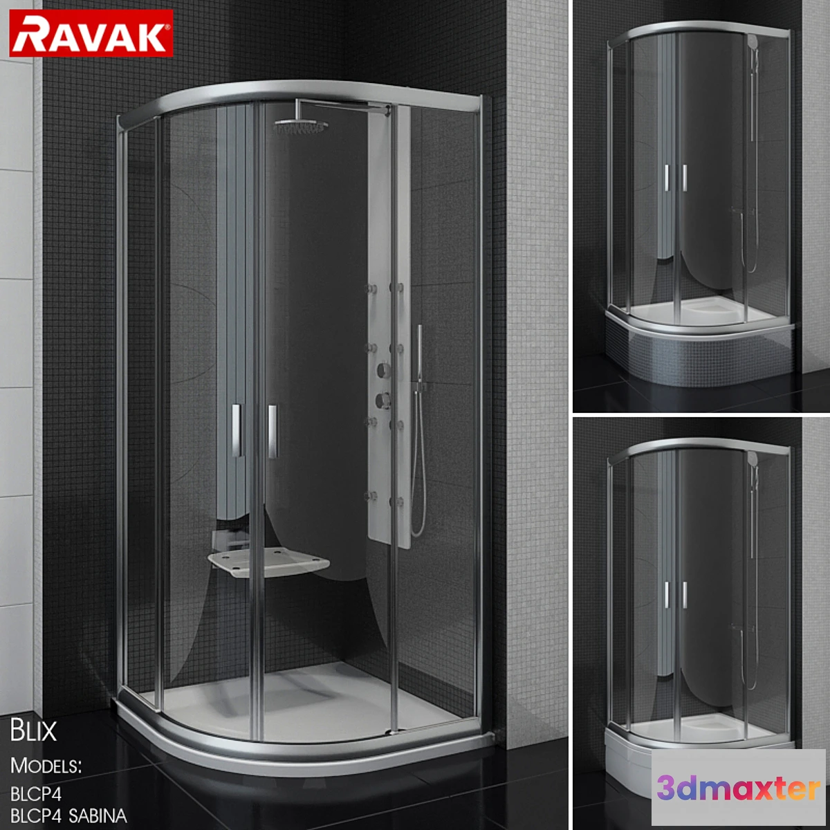 810906 - Semi-circular shower cabins Ravak BLIX