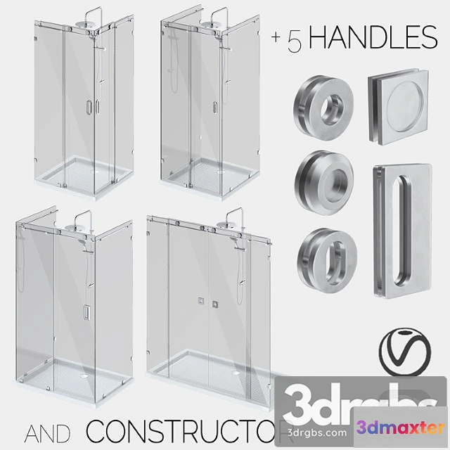 912848 - Sliding Glass Cabins Designer and Handle Set