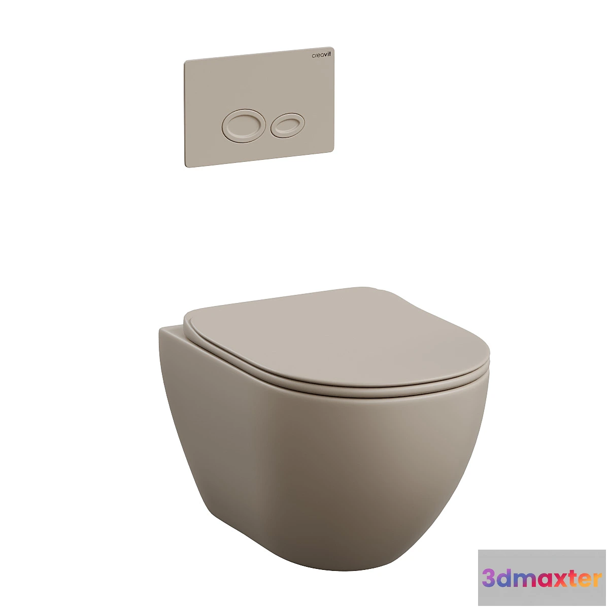 1344601 - Creavit Free Toilet with Drop Button - No.2 3D Max