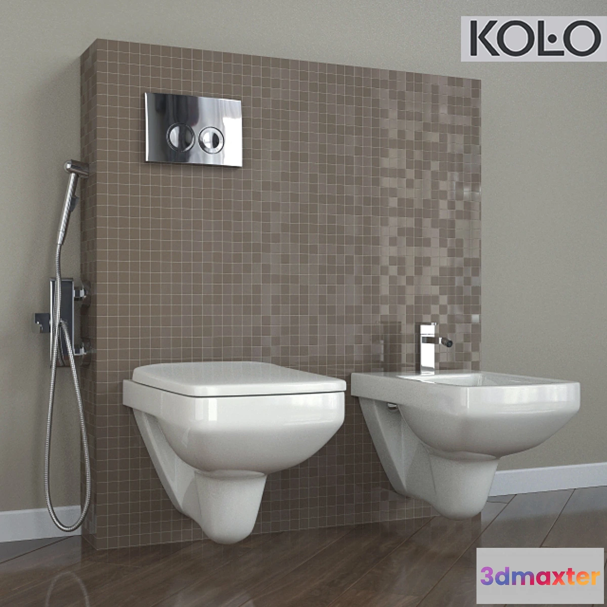 648985 - WC suspended NOVA PRO Rimfree hung bidet rectangular tm KOLO