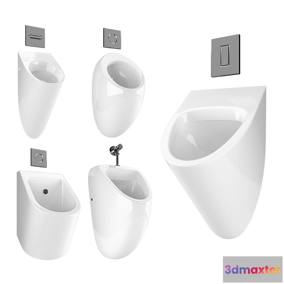 765657 - Urinal with flush buttons 2 set