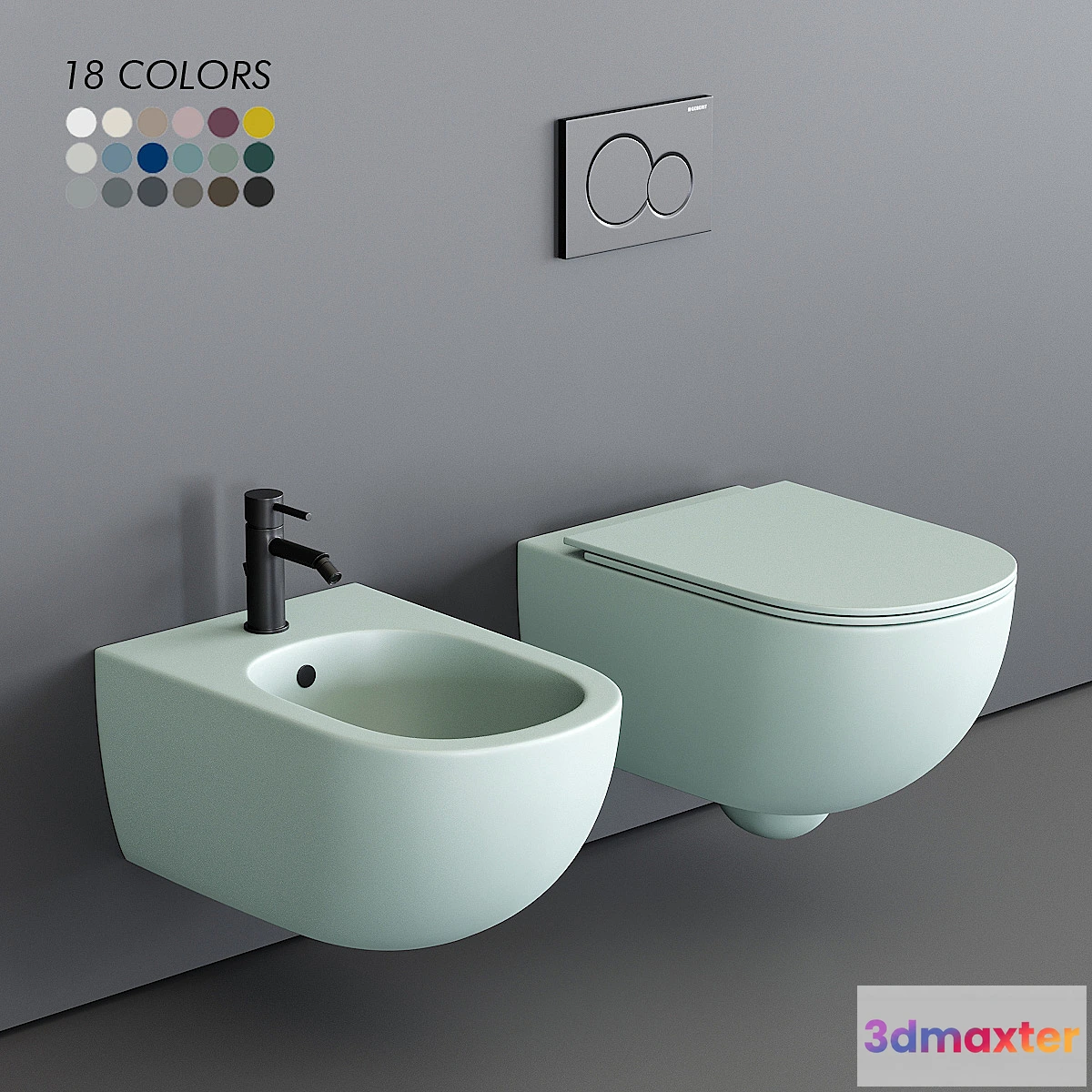 872775 - Nic Design Pin Wall-Hung WC - No.5