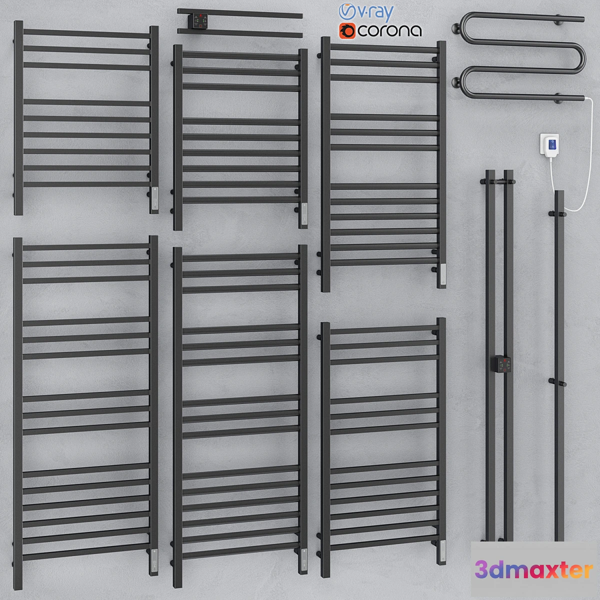 1446596 - Towel dryers Terminus 5 3D Max