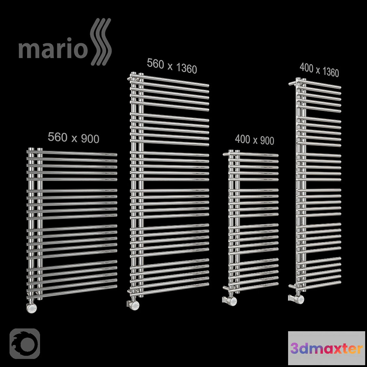 1468010 - Towel warmers Mario Premium Marseille. 3D Max
