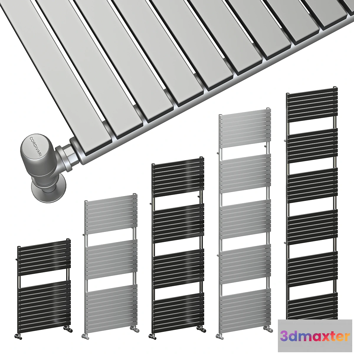 1476036 - Полотенцесушитель Cordivari Stefania towelrail polished satin 3D Max