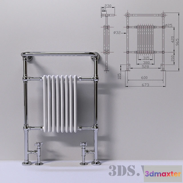 1589380 - bathroom - Radiator - heated towel rail 3D Max