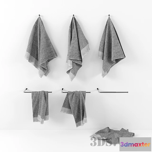 1589400 - bathroom - Towels and Heated Towels 3D Max