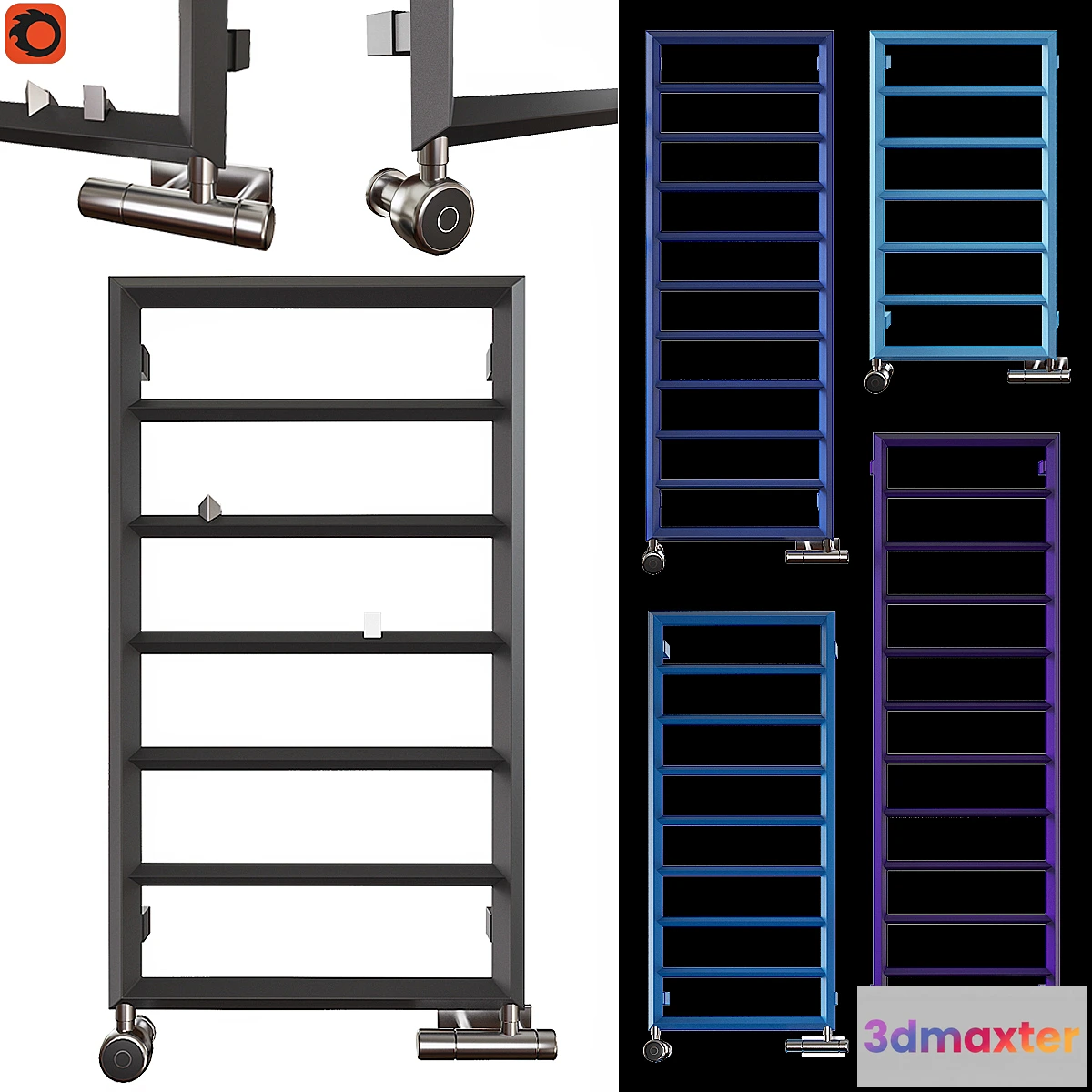 545427 - Heated towel rail Terma Diamond 500