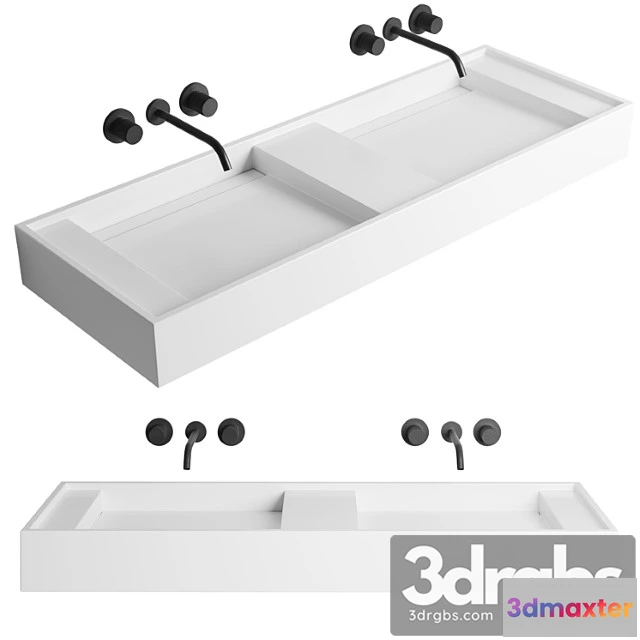 1014748 - Bathroom double sink miraggio