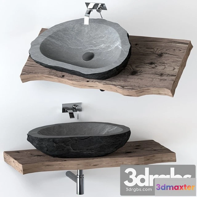 1014952 - Stone washbasin with slab top