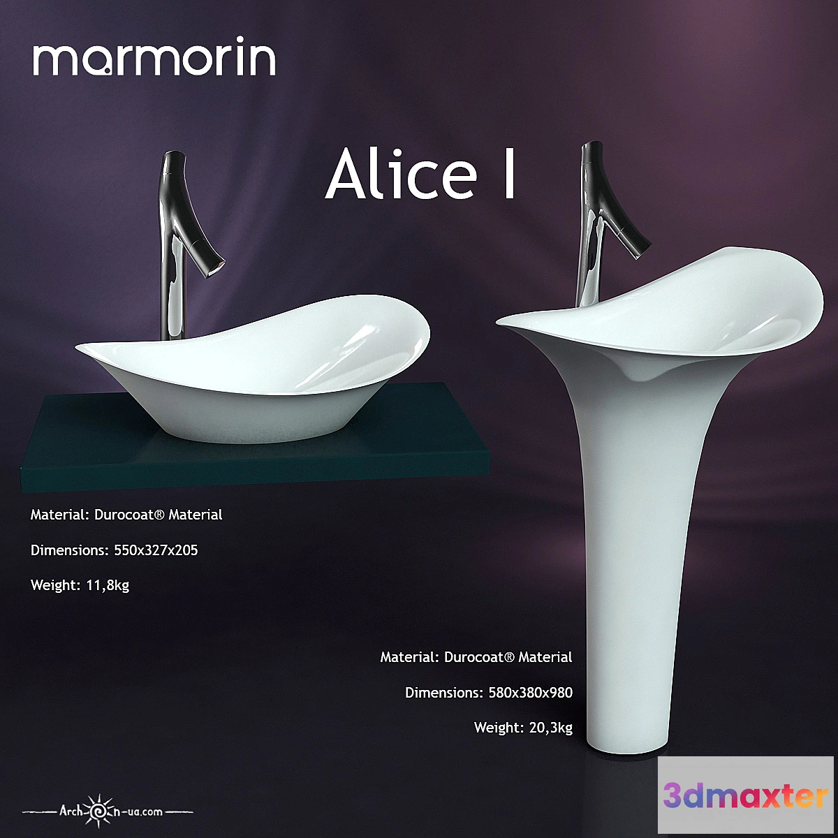1282576 - Washbasins Marmorin ALICE I - No.2 3D Max