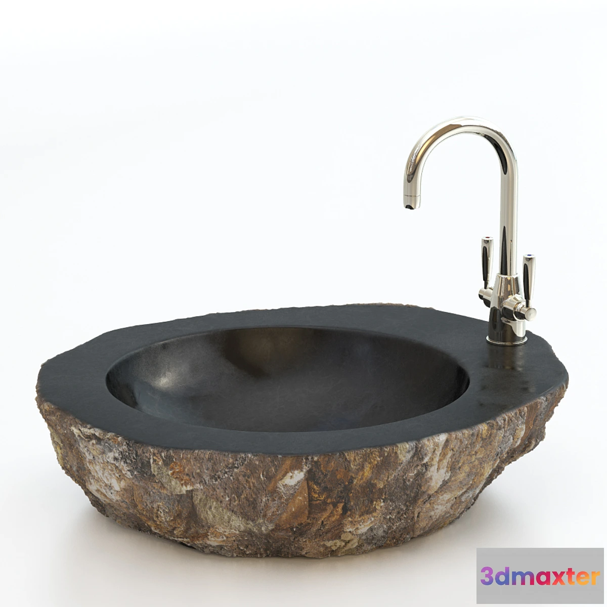 1286310 - River Rock Wash Basin 3 3D Max