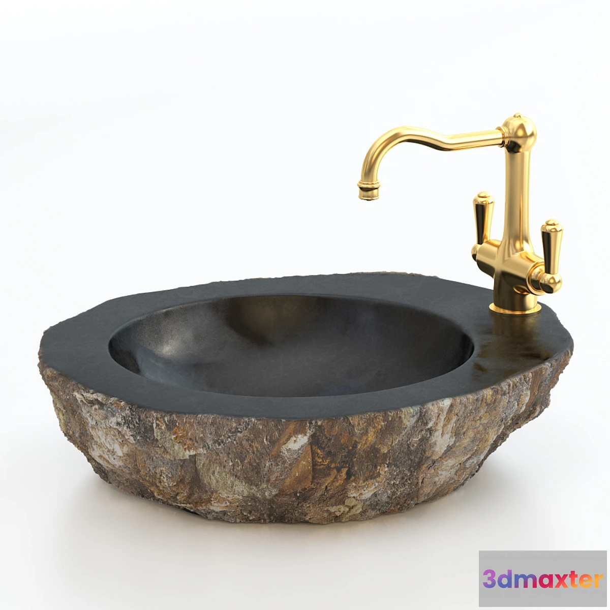 1287364 - River Rock Wash Basin 2 3D Max