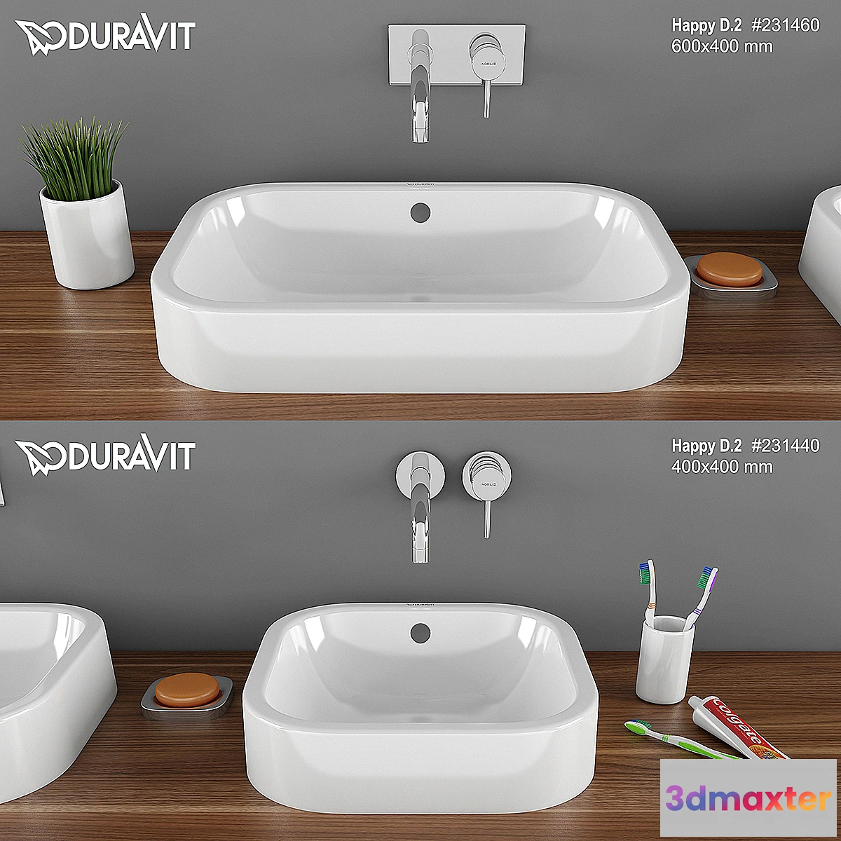 1294358 - The washbasin DURAVIT Happy D.2 3D Max