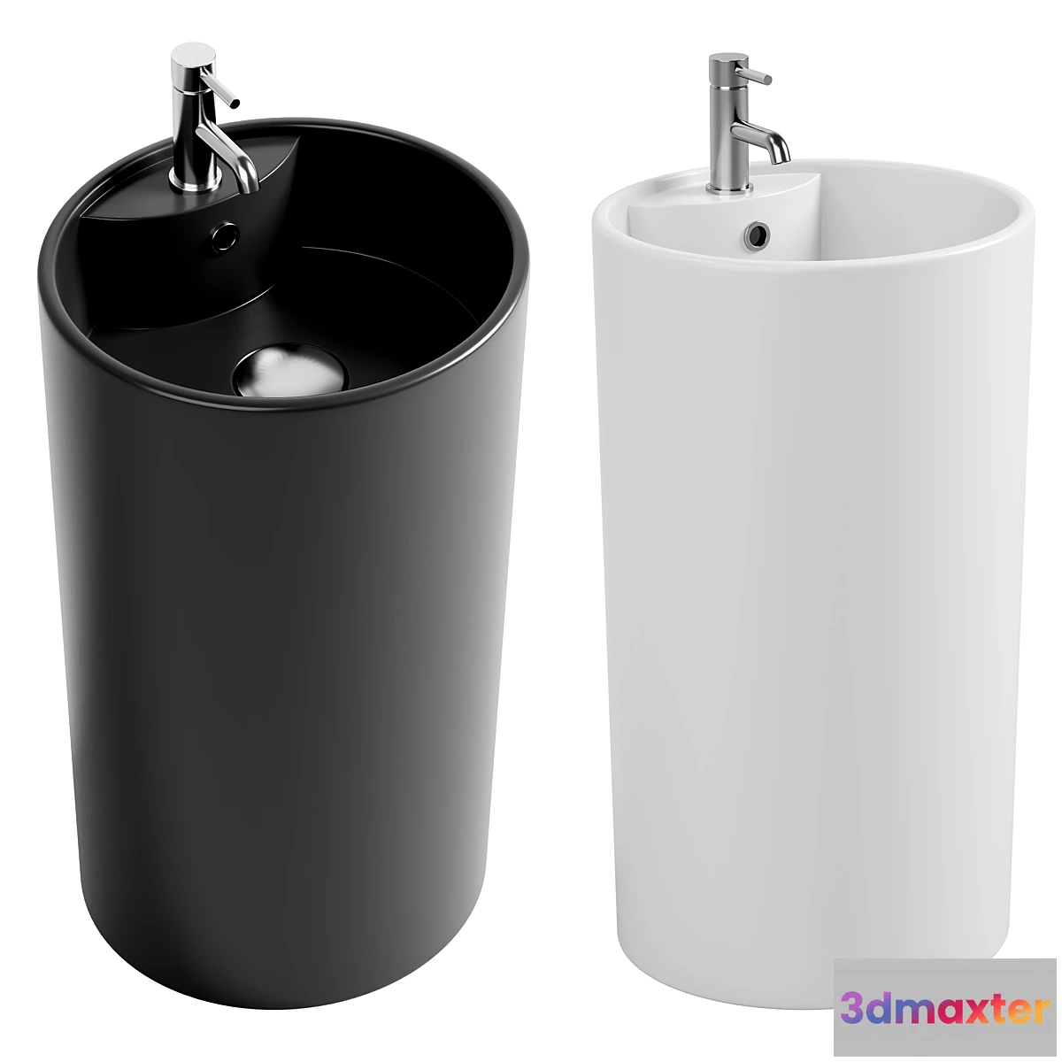 1335005 - Washbasin SantiLine SL-4003MB matt black - No.2 3D Max