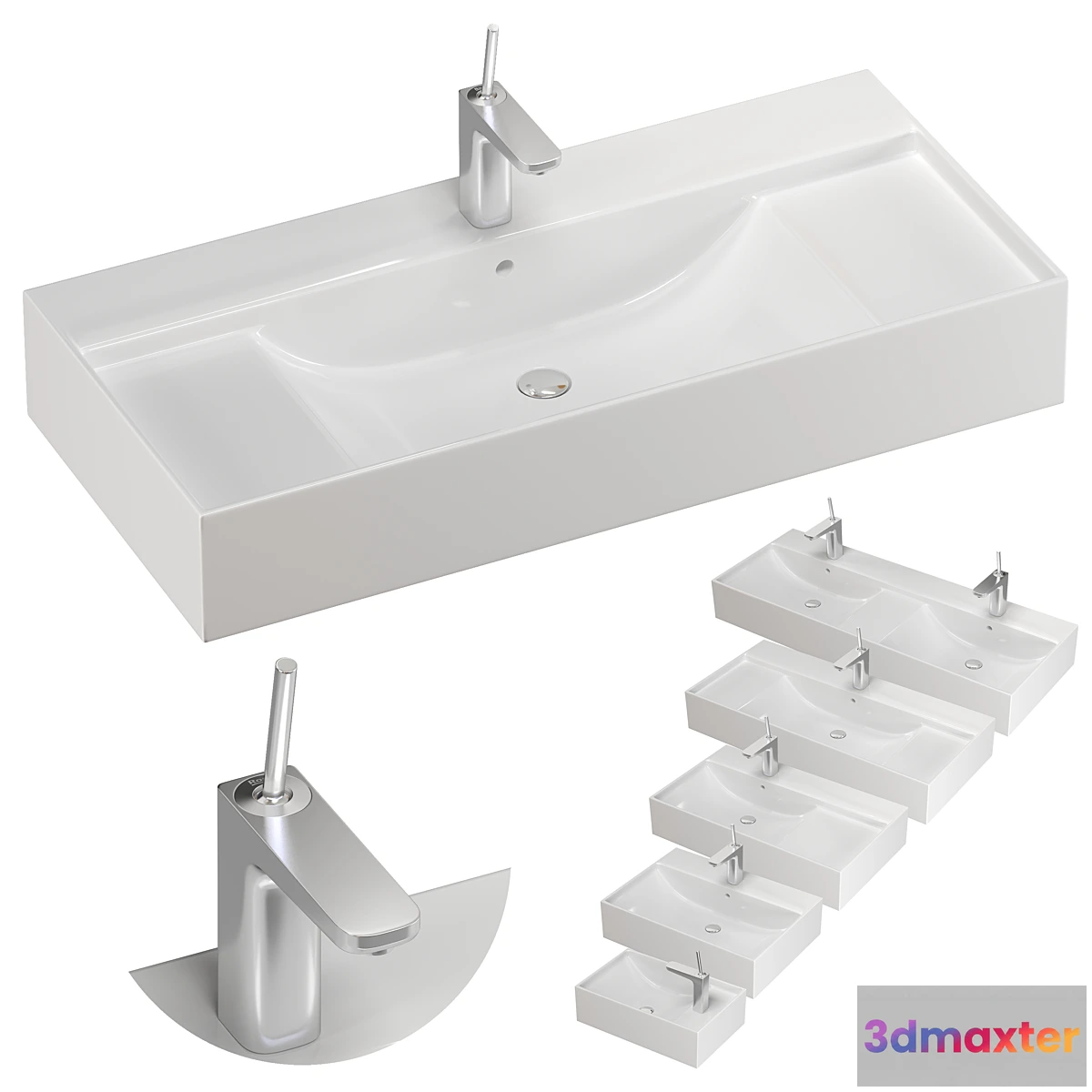 1335824 - ROCA ONA washbasin set 01 3D Max