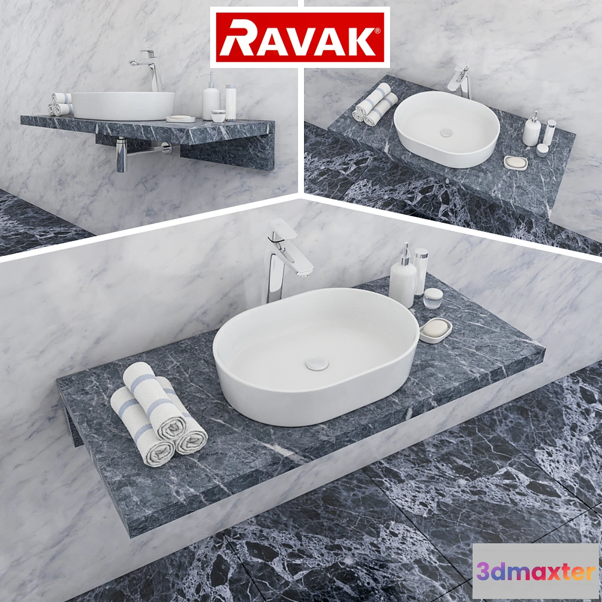 1338016 - Washbasin RAVAK  Moon 2 3D Max
