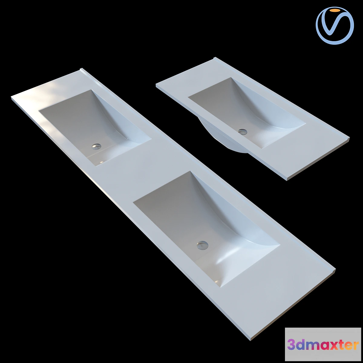 1340695 - Fienza Vanessa Above Basin Polymarble Single and Double 3D Max