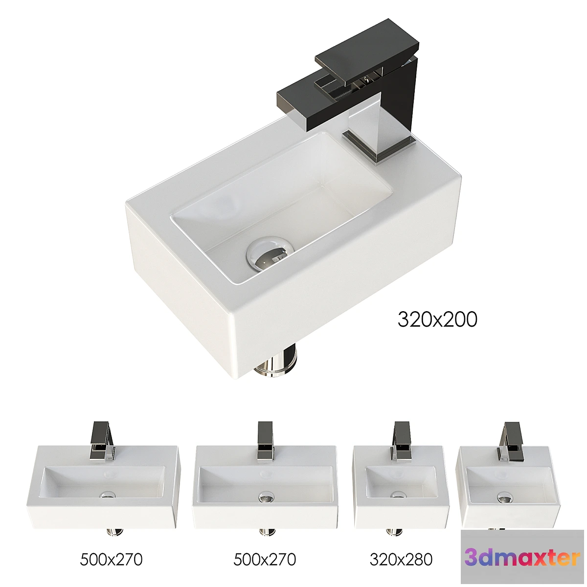 1345055 - Overhead sinks Hidra Loft (small) 3D Max