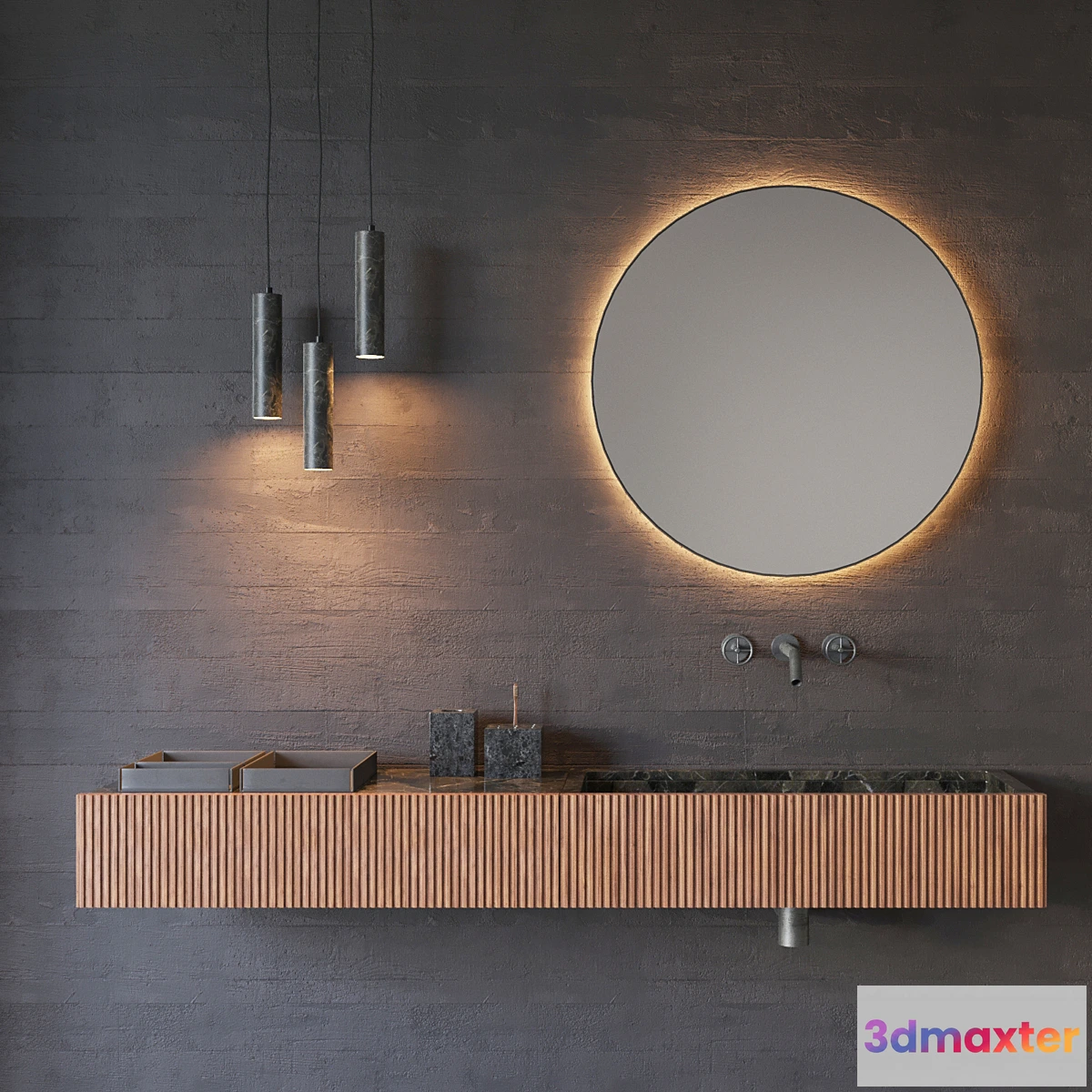 1351043 - washbasin SALVATORI ADDA  Rectangular washbasin 3D Max