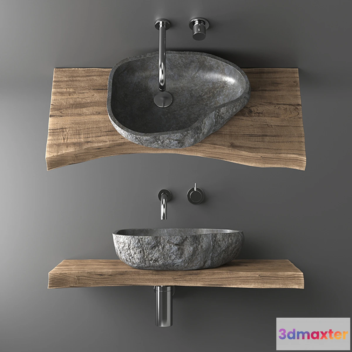 1412802 - Stone countertop basin 3D Max