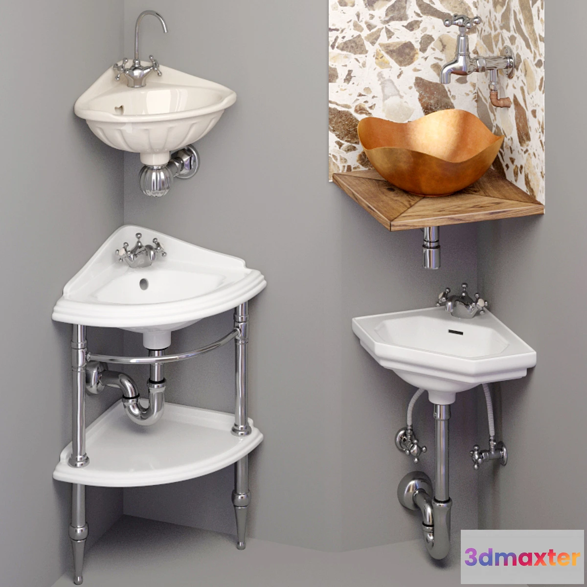 1420062 - Corner washbasin 3D Max