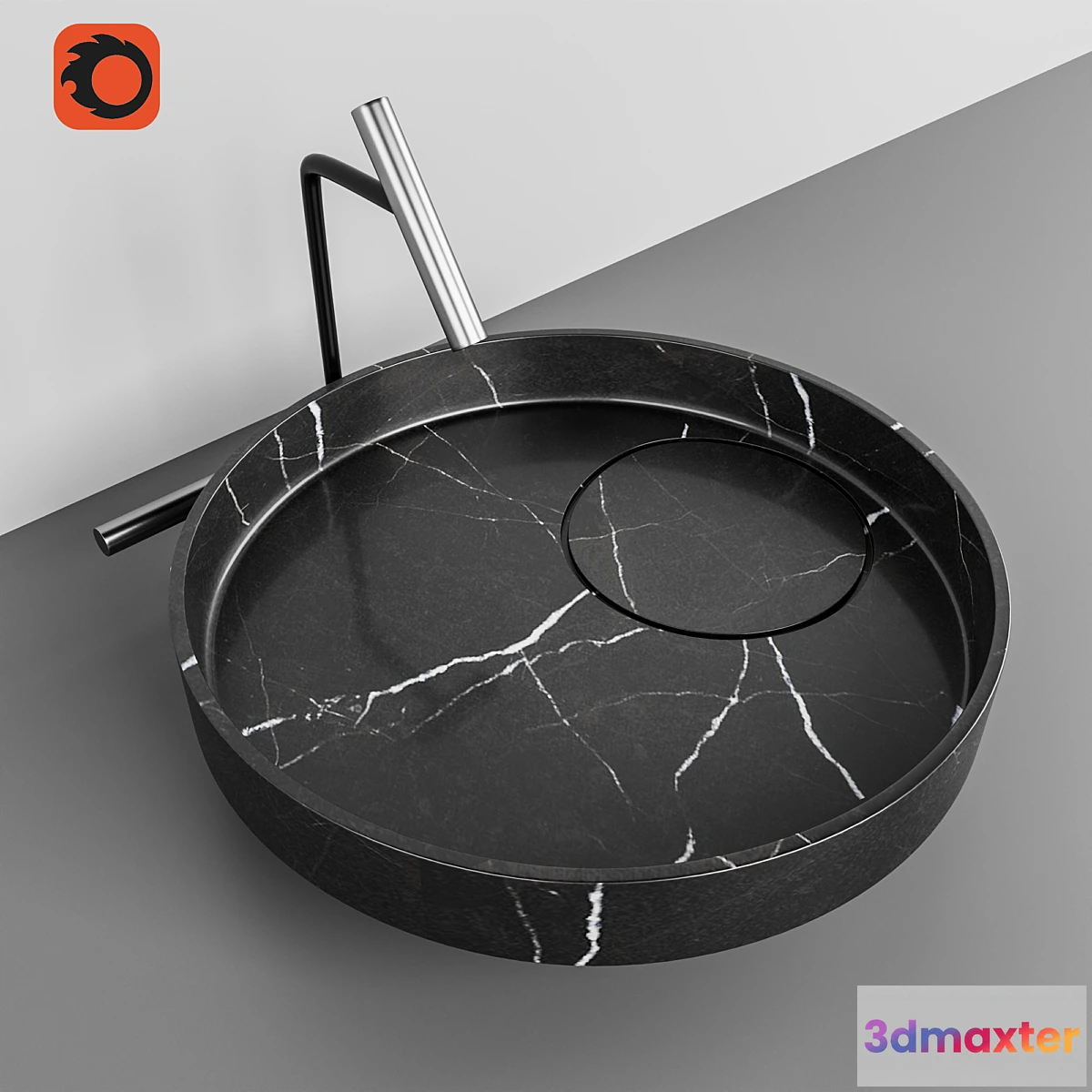 1425282 - FALPER ECCENTRICO Marble washbasin 3D Max