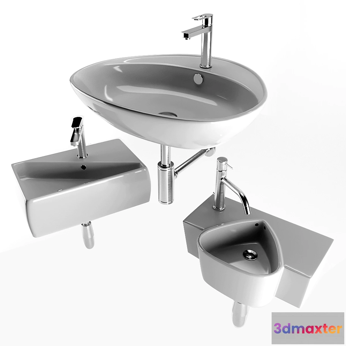 1425990 - Washbasin set 12 3D Max