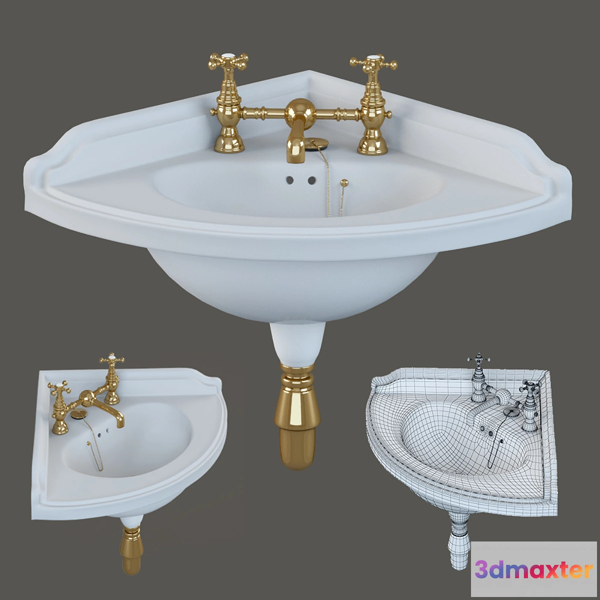 1429208 - Corner washbasin Gentry 3D Max