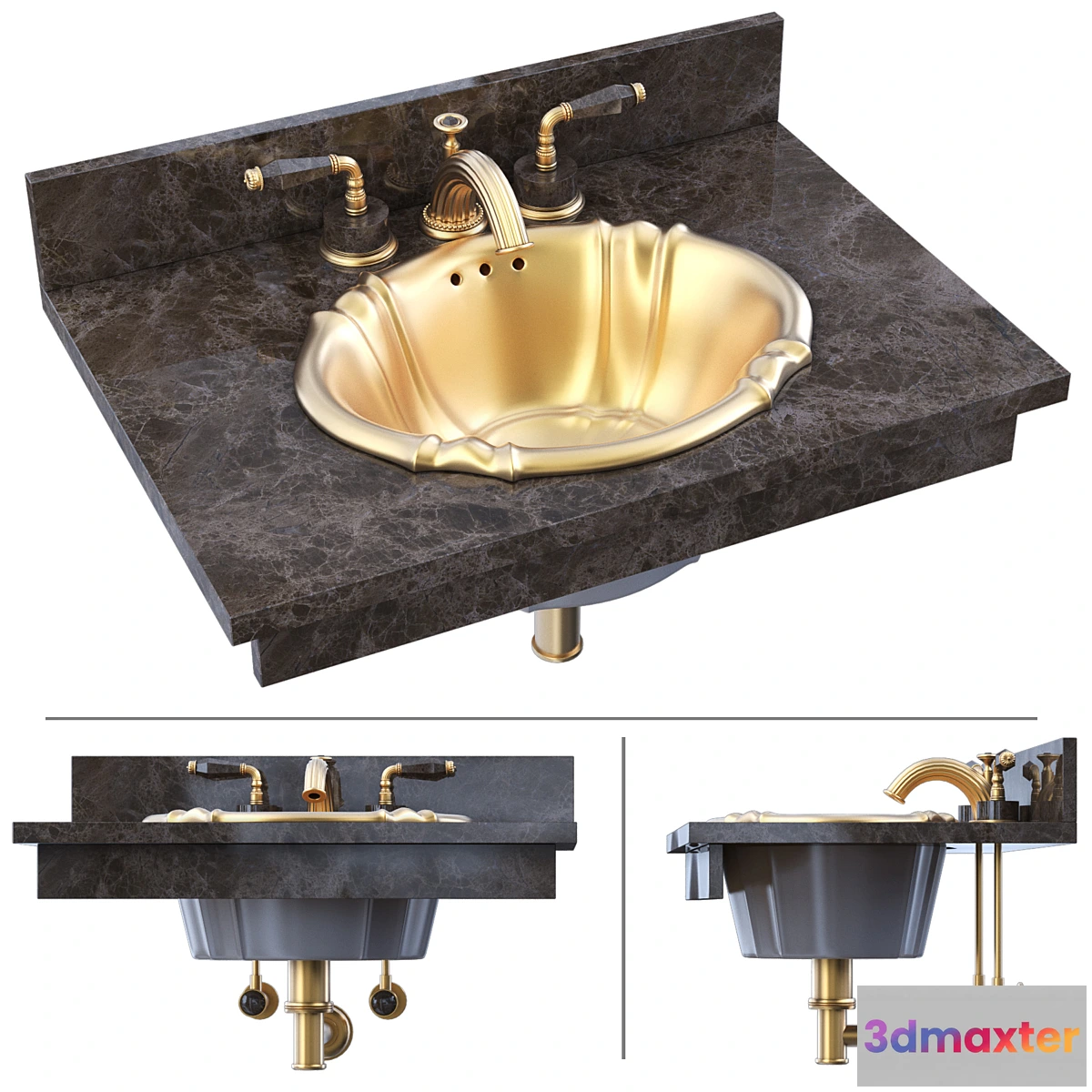 1437866 - Sherle Wagner faucet and sink 3D Max