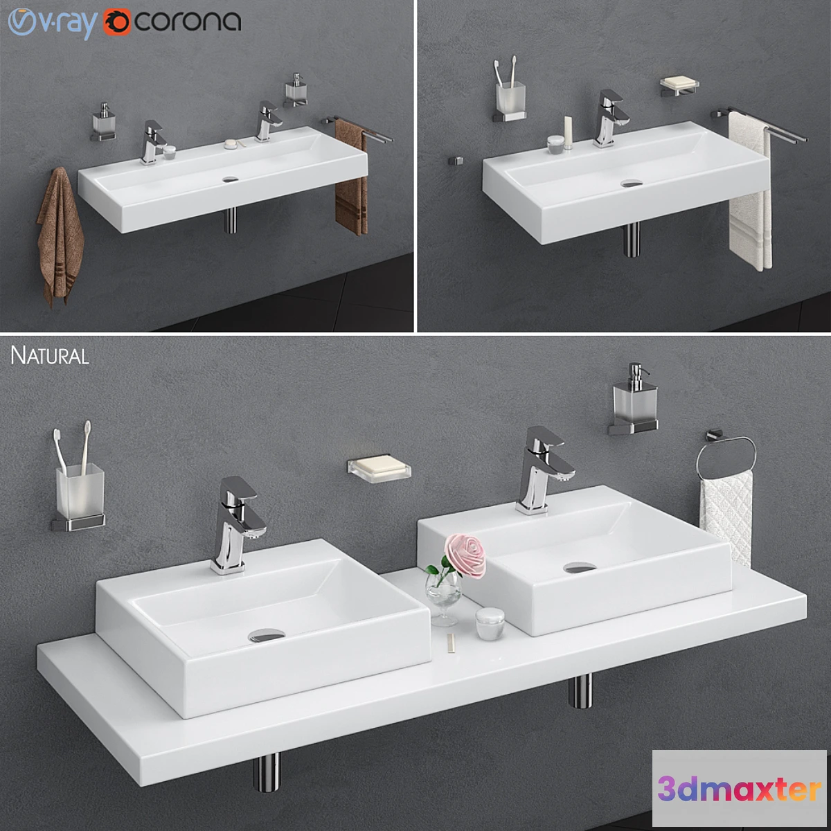 1439592 - Washbasin RAVAK  Natural 3D Max
