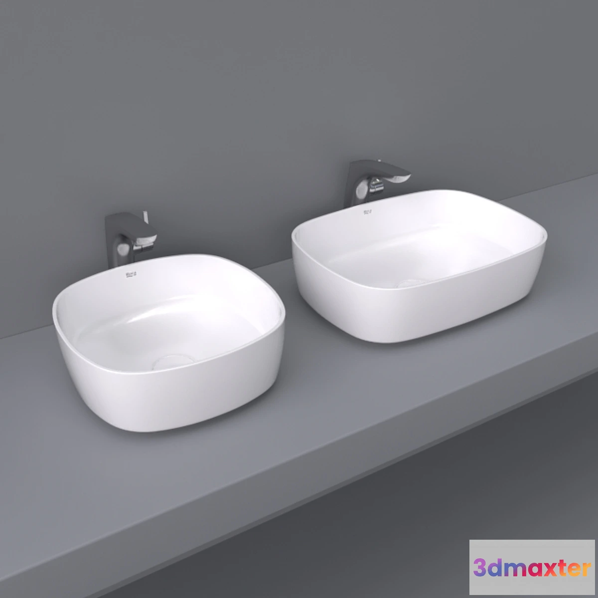 1448454 - Inspira by Roca over wash basin 50×37 and 37×37 soft 3D Max