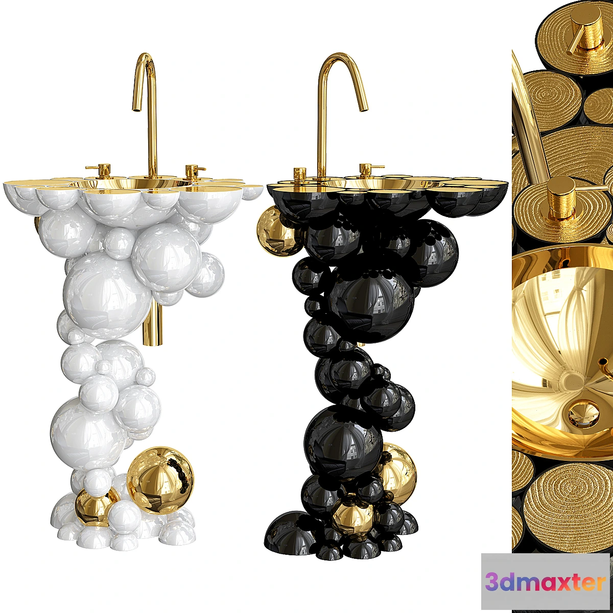 1455392 - Luxury Free Standing Washbasin Newton 3D Max