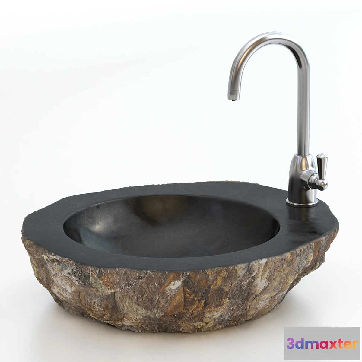 1455962 - River Rock Wash Basin 1 3D Max