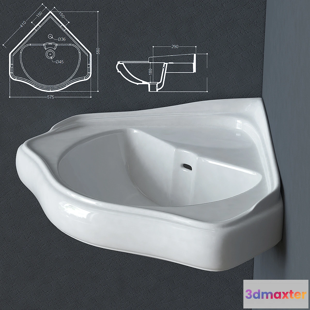 1473080 - Kerasan Retro 103201 3D Max