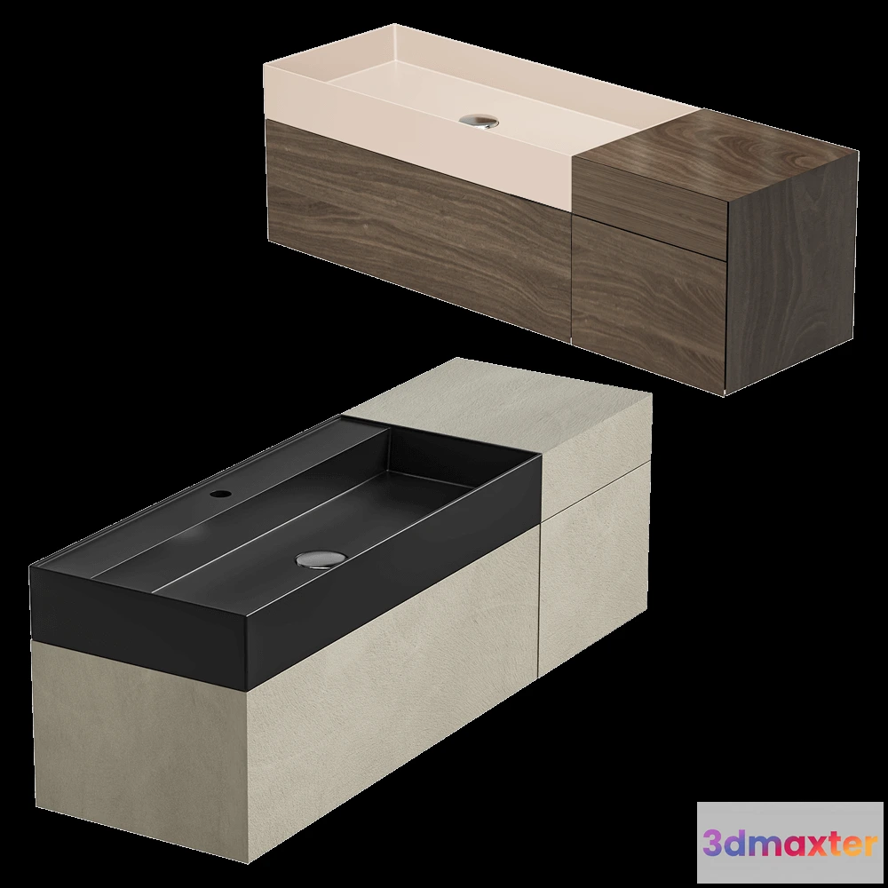 1589780 - Moab80 - Cabinet with washbasin LES13S 3D Max