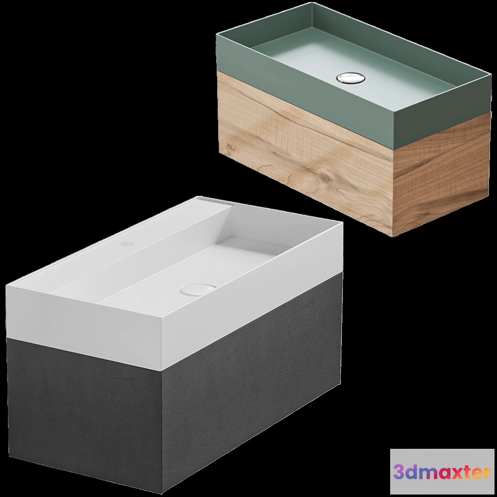 1589786 - Moab80 - Cabinet with washbasin LES08 3D Max