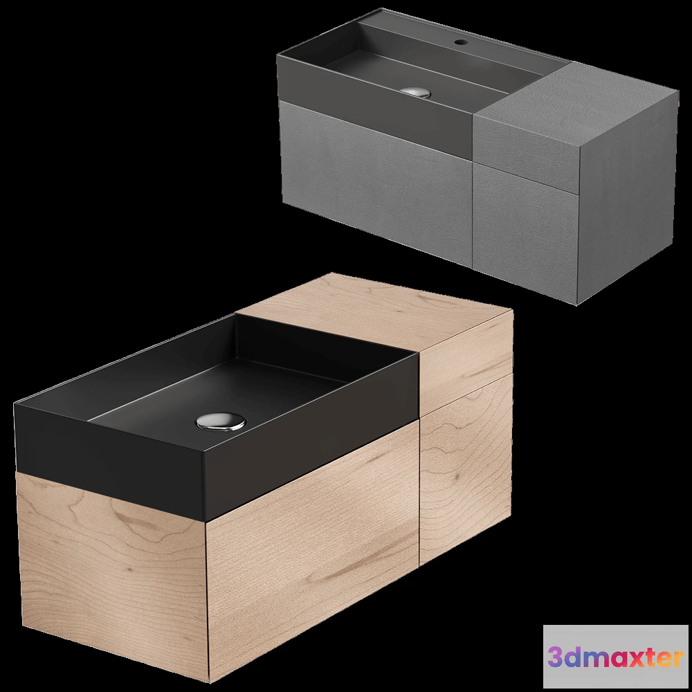 1589790 - Moab80 - Cabinet with washbasin LES09S 3D Max