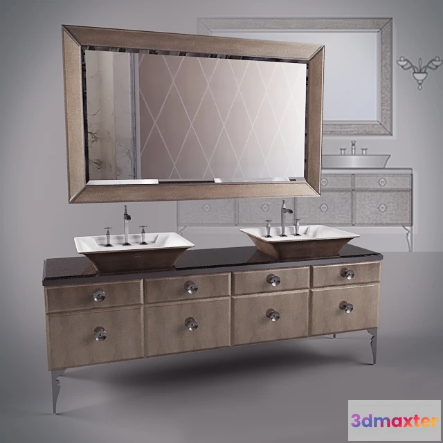 1590024 - bathroom - HILTON MAJESTIC vanity for bathroom 3D Max