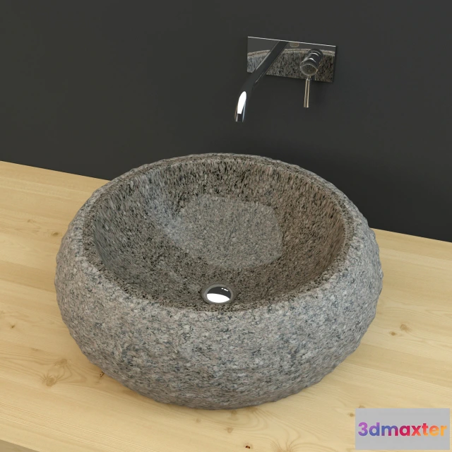 1590026 - bathroom - Stone sink 01 3D Max