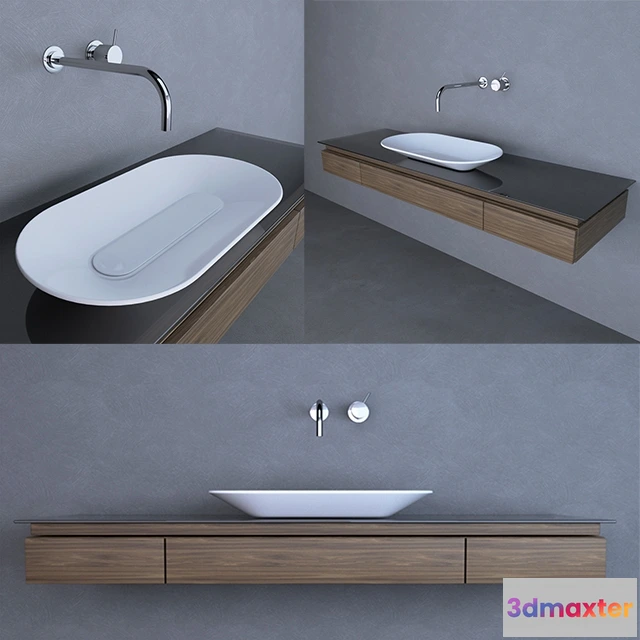 1590070 - bathroom - Washbasin Agape 67 3D Max