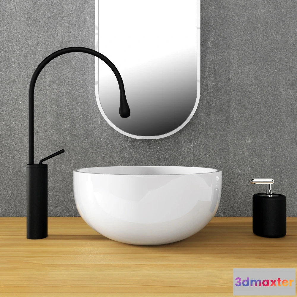 1590086 - bathroom - Washbasin Agape 65 3D Max