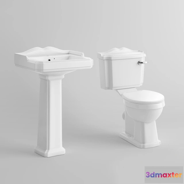 1590104 - bathroom - Washbasin and toilet 2 3D Max